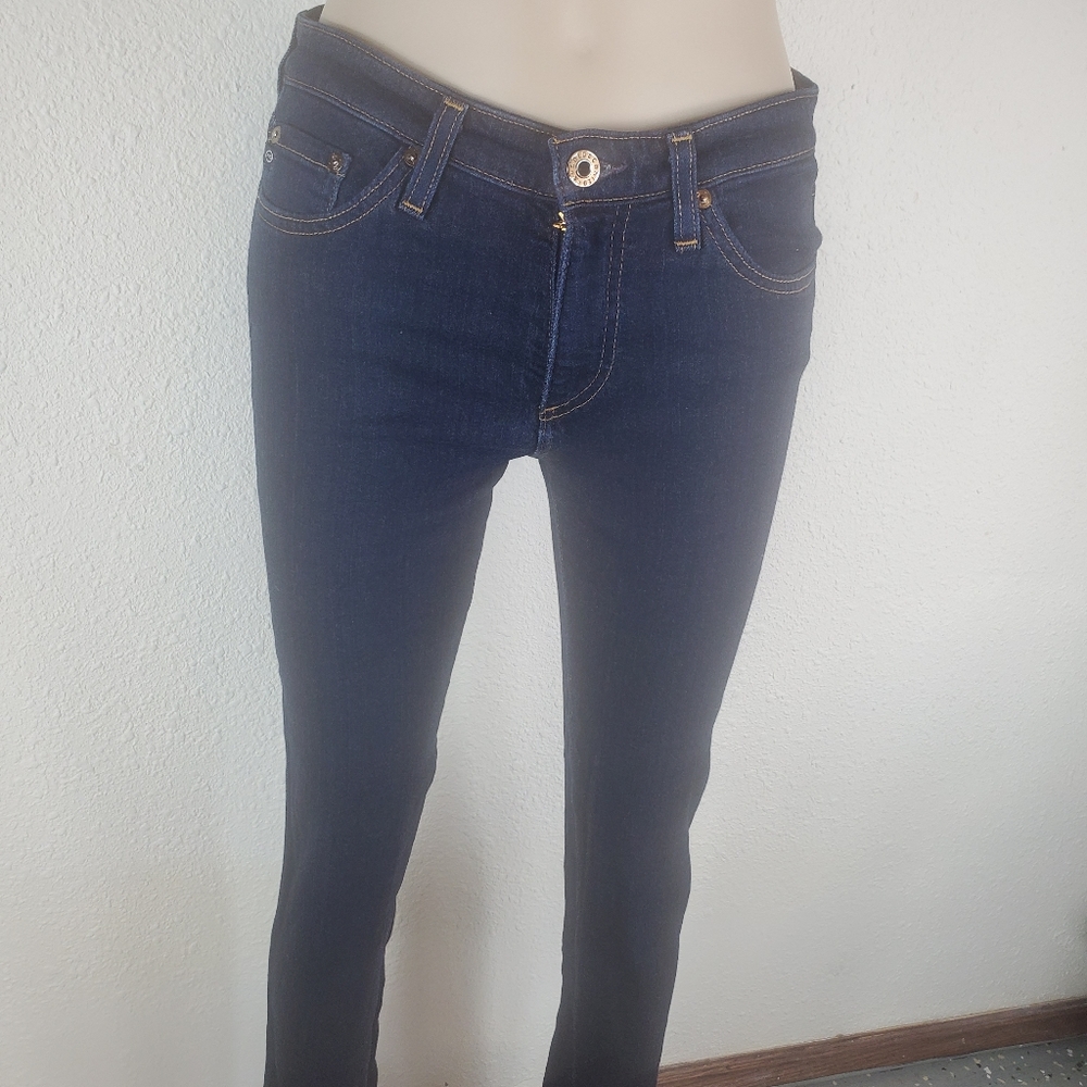 Ag adriano goldschmied women’s blue midrise jeans size 27